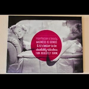 Marilyn Monroe “Imperfection is Beauty” Art Frame